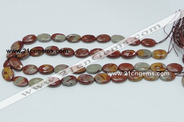 CNJ10 15.5 inches 13*18mm faceted oval natural noreena jasper beads