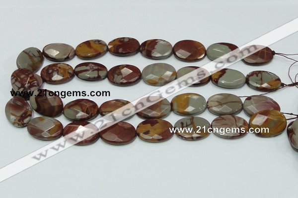 CNJ11 15.5 inches 18*25mm faceted oval natural noreena jasper beads