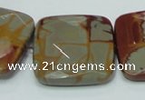 CNJ17 15.5 inches 30*30mm faceted square natural noreena jasper beads