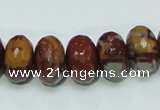 CNJ24 15.5 inches 10*16mm faceted rondelle natural noreena jasper beads