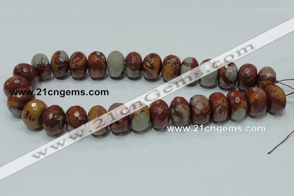 CNJ26 15.5 inches 14*20mm faceted rondelle natural noreena jasper beads