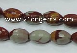 CNJ28 15.5 inches 10*14mm faceted rice natural noreena jasper beads