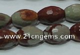 CNJ29 15.5 inches 13*18mm faceted rice natural noreena jasper beads