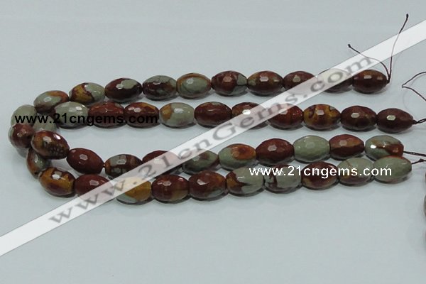 CNJ29 15.5 inches 13*18mm faceted rice natural noreena jasper beads