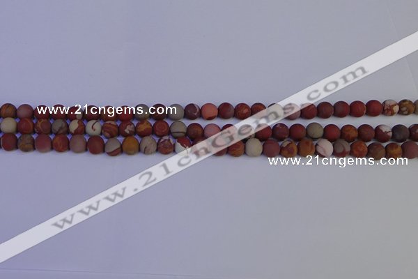 CNJ300 15.5 inches 4mm round matte noreena jasper beads wholesale