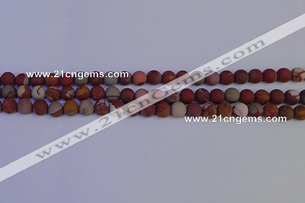 CNJ301 15.5 inches 6mm round matte noreena jasper beads wholesale