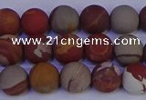 CNJ302 15.5 inches 8mm round matte noreena jasper beads wholesale