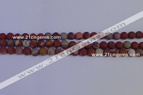 CNJ302 15.5 inches 8mm round matte noreena jasper beads wholesale