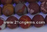 CNJ304 15.5 inches 12mm round matte noreena jasper beads wholesale