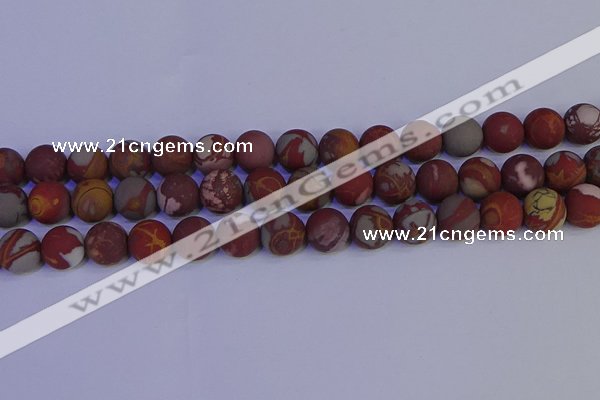 CNJ304 15.5 inches 12mm round matte noreena jasper beads wholesale