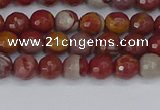 CNJ308 15.5 inches 4mm faceted round noreena jasper beads