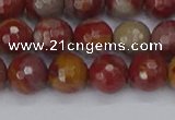 CNJ310 15.5 inches 8mm faceted round noreena jasper beads