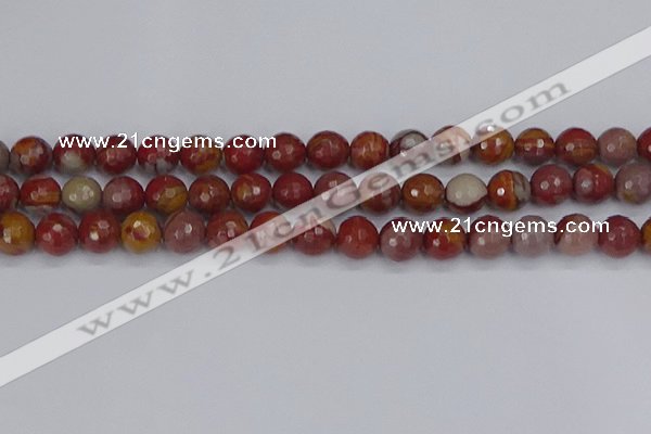 CNJ311 15.5 inches 10mm faceted round noreena jasper beads