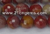 CNJ312 15.5 inches 12mm faceted round noreena jasper beads