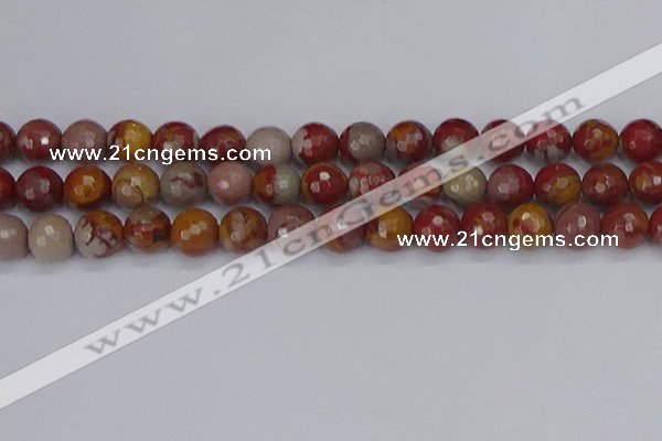 CNJ312 15.5 inches 12mm faceted round noreena jasper beads