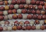 CNJ35 15.5 inches 4mm faceted round noreena jasper beads