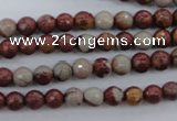 CNJ36 15.5 inches 6mm faceted round noreena jasper beads