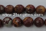 CNJ38 15.5 inches 12mm faceted round noreena jasper beads wholesale