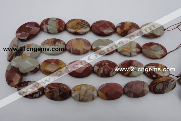 CNJ52 15.5 inches 20*30mm faceted oval noreena jasper beads