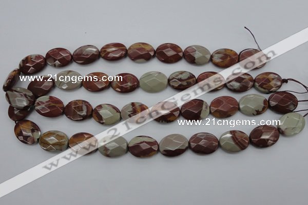 CNJ85 15.5 inches 15*20mm faceted oval noreena jasper beads wholesale