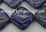 CNL1136 15.5 inches 20*20mm diamond lapis lazuli gemstone beads