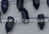 CNL1151 15.5 inches 7*17mm faceted cone lapis lazuli gemstone beads