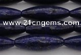 CNL1159 15.5 inches 10*30mm rice lapis lazuli gemstone beads