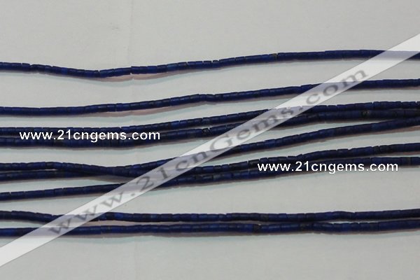 CNL1202 15.5 inches 0.8*1mm tube natural lapis lazuli beads