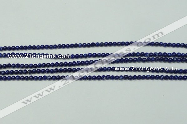 CNL1250 15.5 inches 3mm round natural lapis lazuli beads