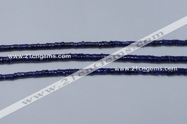 CNL1265 15.5 inches 3*6mm tyre natural lapis lazuli beads