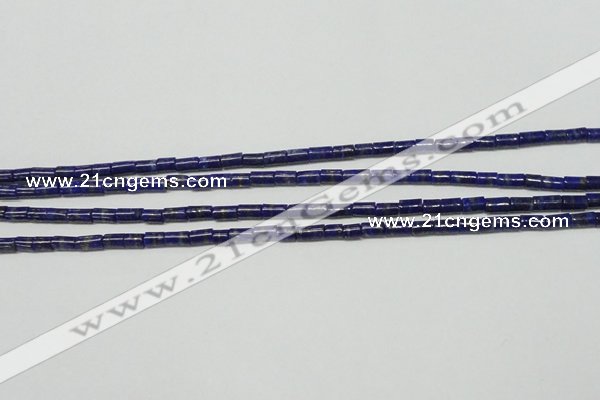 CNL1269 15.5 inches 3*6mm tube natural lapis lazuli beads