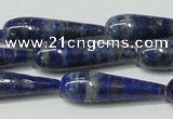 CNL1271 15.5 inches 10*35mm teardrop natural lapis lazuli beads