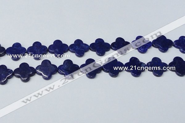 CNL1283 15.5 inches 20mm flower natural lapis lazuli beads