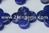 CNL1284 15.5 inches 25mm flower natural lapis lazuli beads