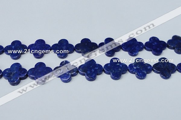 CNL1284 15.5 inches 25mm flower natural lapis lazuli beads