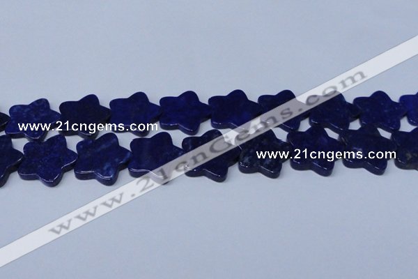 CNL1287 15.5 inches 28mm star natural lapis lazuli beads