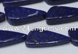 CNL1298 15.5 inches 12*28mm triangle natural lapis lazuli beads