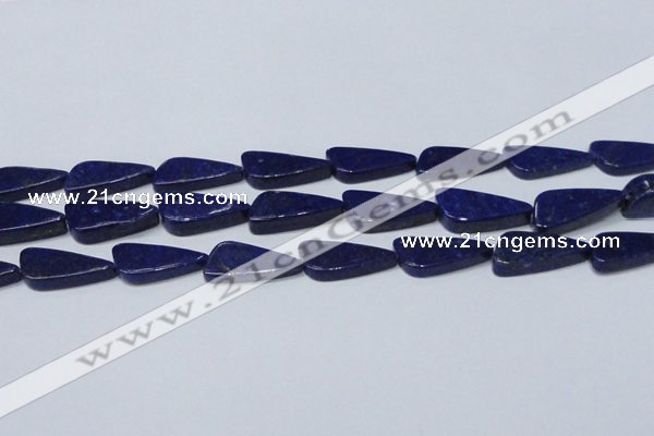 CNL1298 15.5 inches 12*28mm triangle natural lapis lazuli beads