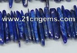 CNL1314 15.5 inches 3*25mm - 4*35mm wand natural lapis lazuli beads