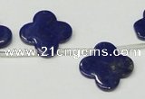 CNL1316 Top drilled 19mm flower natural lapis lazuli beads