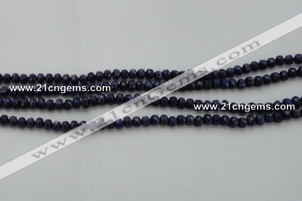 CNL1401 15.5 inches 3*5mm faceted rondelle lapis lazuli beads