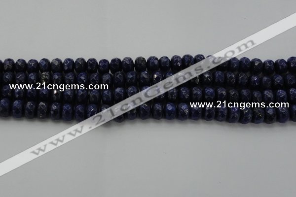 CNL1403 15.5 inches 5*8mm faceted rondelle lapis lazuli beads