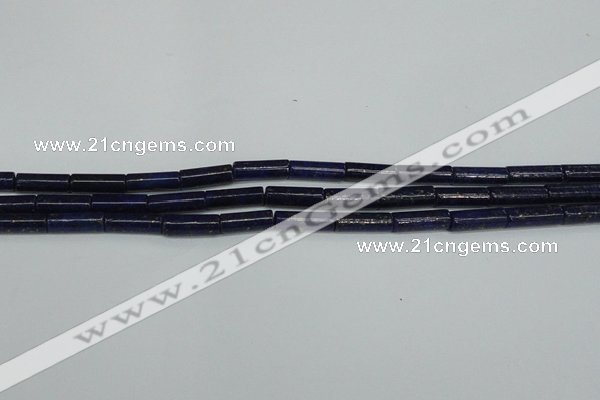 CNL1508 15.5 inches 4*12mm tube lapis lazuli beads wholesale