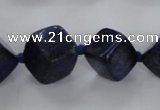 CNL1517 15.5 inches 8*8mm - 18*18mm cube lapis lazuli gemstone beads