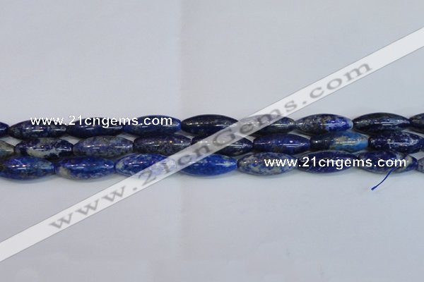 CNL1601 15.5 inches 12*30mm rice lapis lazuli gemstone beads