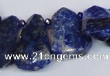 CNL1610 Top drilled 20*28mm - 25*35mm freeform lapis lazuli beads