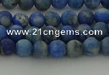 CNL1651 15.5 inches 6mm round matte lapis lazuli beads wholesale