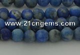 CNL1651 15.5 inches 6mm round matte lapis lazuli beads wholesale