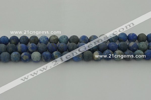 CNL1653 15.5 inches 10mm round matte lapis lazuli beads wholesale