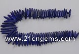 CNL1662 15.5 inches 5*25mm - 7*40mm sticks lapis lazuli beads